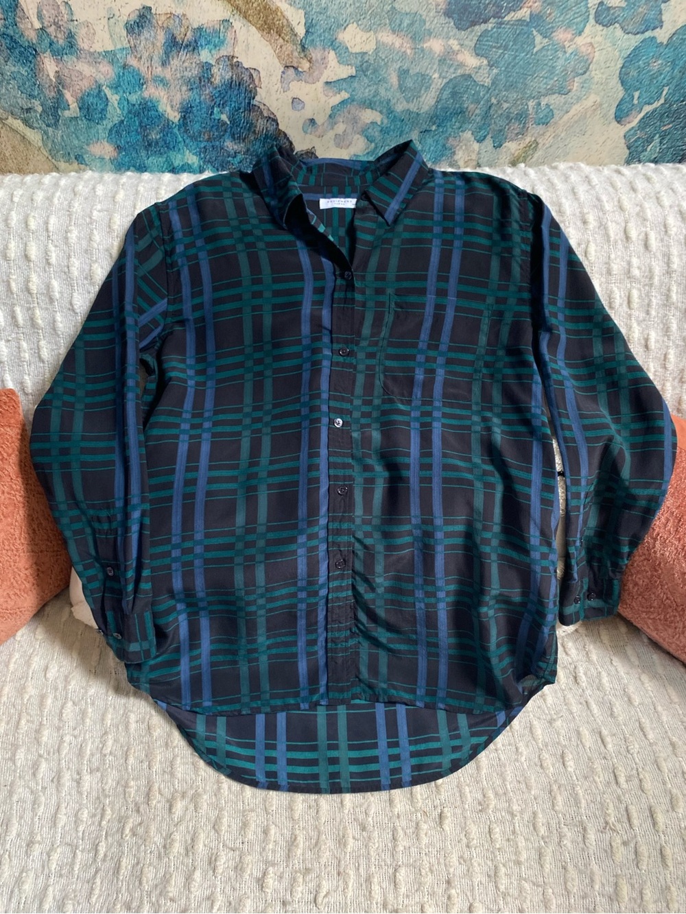 {Equipment} Plaid Silk Shirt